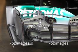 Mercedes AMG F1 W04 front wing detail. 05.07.2013. Formula 1 World Championship, Rd 9, German Grand Prix, Nurburgring, Germany, Practice Day.