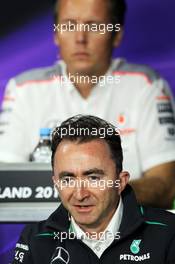 Paddy Lowe (GBR) Mercedes AMG F1 Executive Director (Technical) in the FIA Press Conference. 05.07.2013. Formula 1 World Championship, Rd 9, German Grand Prix, Nurburgring, Germany, Practice Day.
