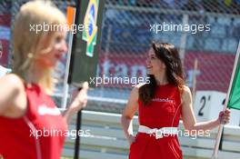 Grid girls. 07.07.2013. Formula 1 World Championship, Rd 9, German Grand Prix, Nurburgring, Germany, Race Day.