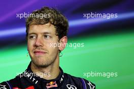 Sebastian Vettel (GER) Red Bull Racing in the FIA Press Conference. 07.07.2013. Formula 1 World Championship, Rd 9, German Grand Prix, Nurburgring, Germany, Race Day.