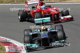Lewis Hamilton (GBR) Mercedes AMG F1 W04. 07.07.2013. Formula 1 World Championship, Rd 9, German Grand Prix, Nurburgring, Germany, Race Day.