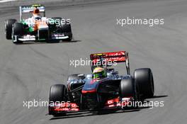Sergio Perez (MEX) McLaren MP4-28. 07.07.2013. Formula 1 World Championship, Rd 9, German Grand Prix, Nurburgring, Germany, Race Day.