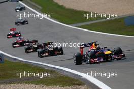 Sebastian Vettel (GER) Red Bull Racing RB9. 07.07.2013. Formula 1 World Championship, Rd 9, German Grand Prix, Nurburgring, Germany, Race Day.