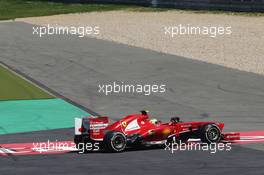 Felipe Massa (BRA) Ferrari F138 spins out of the race. 07.07.2013. Formula 1 World Championship, Rd 9, German Grand Prix, Nurburgring, Germany, Race Day.
