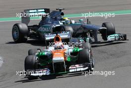 Paul di Resta (GBR), Force India Formula One Team  07.07.2013. Formula 1 World Championship, Rd 9, German Grand Prix, Nurburgring, Germany, Race Day.