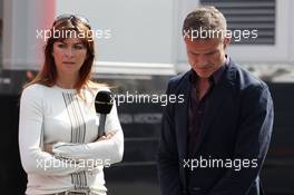 (L to R): Suzi Perry (GBR) BBC F1 Presenter with David Coulthard (GBR) Red Bull Racing and Scuderia Toro Advisor / BBC Television Commentator. 06.07.2013. Formula 1 World Championship, Rd 9, German Grand Prix, Nurburgring, Germany, Qualifying Day.