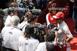 Fernando Alonso (ESP) Ferrari with Will Buxton (GBR) NBS Sports Network TV Presenter. 06.07.2013. Formula 1 World Championship, Rd 9, German Grand Prix, Nurburgring, Germany, Qualifying Day.