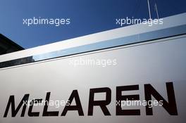McLaren logo on a truck. 06.07.2013. Formula 1 World Championship, Rd 9, German Grand Prix, Nurburgring, Germany, Qualifying Day.