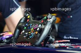 Steering wheel for Mark Webber (AUS) Red Bull Racing RB9. 06.07.2013. Formula 1 World Championship, Rd 9, German Grand Prix, Nurburgring, Germany, Qualifying Day.