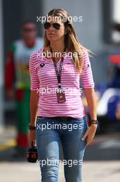 Nira Juanco (ESP) Antena 3 TV Presenter. 06.07.2013. Formula 1 World Championship, Rd 9, German Grand Prix, Nurburgring, Germany, Qualifying Day.