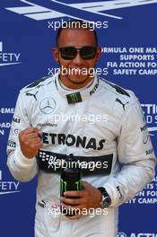 Pole for Lewis Hamilton (GBR) Mercedes AMG F1. 06.07.2013. Formula 1 World Championship, Rd 9, German Grand Prix, Nurburgring, Germany, Qualifying Day.