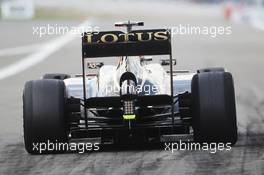 Kimi Raikkonen (FIN) Lotus F1 E21 rear diffuser and rear wing. 06.07.2013. Formula 1 World Championship, Rd 9, German Grand Prix, Nurburgring, Germany, Qualifying Day.