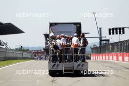 Drivers parade. 07.07.2013. Formula 1 World Championship, Rd 9, German Grand Prix, Nurburgring, Germany, Race Day.