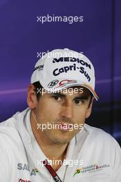 Adrian Sutil (GER) Sahara Force India F1 in the FIA Press Conference. 04.07.2013. Formula 1 World Championship, Rd 9, German Grand Prix, Nurburgring, Germany, Preparation Day.