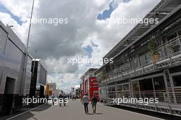 The paddock. 04.07.2013. Formula 1 World Championship, Rd 9, German Grand Prix, Nurburgring, Germany, Preparation Day.