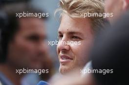 Nico Rosberg (GER) Mercedes AMG F1 with the media. 04.07.2013. Formula 1 World Championship, Rd 9, German Grand Prix, Nurburgring, Germany, Preparation Day.