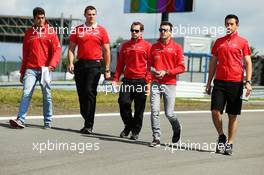 Jules Bianchi (FRA) Marussia F1 Team walks the circuit. 04.07.2013. Formula 1 World Championship, Rd 9, German Grand Prix, Nurburgring, Germany, Preparation Day.