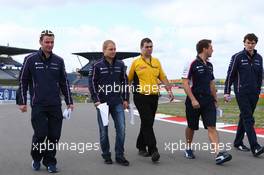 Valtteri Bottas (FIN) Williams walks the circuit. 04.07.2013. Formula 1 World Championship, Rd 9, German Grand Prix, Nurburgring, Germany, Preparation Day.
