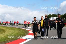 Romain Grosjean (FRA) Lotus F1 Team walks the circuit. 04.07.2013. Formula 1 World Championship, Rd 9, German Grand Prix, Nurburgring, Germany, Preparation Day.