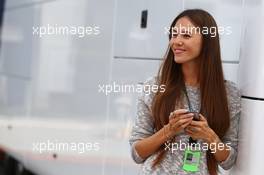 Jessica Michibata (JPN), girlfriend of Jenson Button (GBR) McLaren. 04.07.2013. Formula 1 World Championship, Rd 9, German Grand Prix, Nurburgring, Germany, Preparation Day.