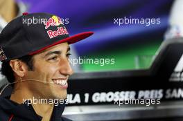 Daniel Ricciardo (AUS) Scuderia Toro Rosso in the FIA Press Conference. 04.07.2013. Formula 1 World Championship, Rd 9, German Grand Prix, Nurburgring, Germany, Preparation Day.