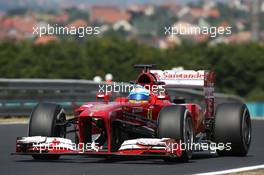 Fernando Alonso (ESP) Ferrari F138. 26.07.2013. Formula 1 World Championship, Rd 10, Hungarian Grand Prix, Budapest, Hungary, Practice Day