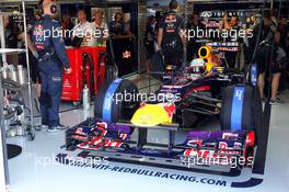 Sebastian Vettel (GER) Red Bull Racing RB9. 26.07.2013. Formula 1 World Championship, Rd 10, Hungarian Grand Prix, Budapest, Hungary, Practice Day