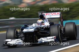 Pastor Maldonado (VEN) Williams FW35. 26.07.2013. Formula 1 World Championship, Rd 10, Hungarian Grand Prix, Budapest, Hungary, Practice Day