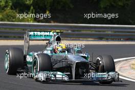 Lewis Hamilton (GBR) Mercedes AMG F1 W04. 26.07.2013. Formula 1 World Championship, Rd 10, Hungarian Grand Prix, Budapest, Hungary, Practice Day