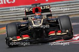 Kimi Raikkonen (FIN) Lotus F1 E21. 26.07.2013. Formula 1 World Championship, Rd 10, Hungarian Grand Prix, Budapest, Hungary, Practice Day