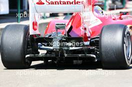 Felipe Massa (BRA) Ferrari F138 rear diffuser. 26.07.2013. Formula 1 World Championship, Rd 10, Hungarian Grand Prix, Budapest, Hungary, Practice Day