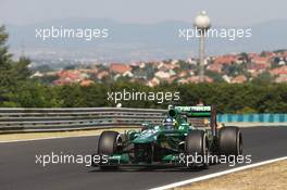 Charles Pic (FRA) Caterham CT03. 26.07.2013. Formula 1 World Championship, Rd 10, Hungarian Grand Prix, Budapest, Hungary, Practice Day