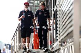 Daniel Ricciardo (AUS) Scuderia Toro Rosso (Left). 26.07.2013. Formula 1 World Championship, Rd 10, Hungarian Grand Prix, Budapest, Hungary, Practice Day