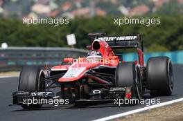 Jules Bianchi (FRA) Marussia F1 Team MR02. 26.07.2013. Formula 1 World Championship, Rd 10, Hungarian Grand Prix, Budapest, Hungary, Practice Day