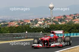 Fernando Alonso (ESP) Ferrari F138. 26.07.2013. Formula 1 World Championship, Rd 10, Hungarian Grand Prix, Budapest, Hungary, Practice Day