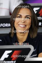 Claire Williams (GBR) Williams Deputy Team Principal in the FIA Press Conference. 26.07.2013. Formula 1 World Championship, Rd 10, Hungarian Grand Prix, Budapest, Hungary, Practice Day