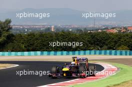 Sebastian Vettel (GER) Red Bull Racing RB9. 26.07.2013. Formula 1 World Championship, Rd 10, Hungarian Grand Prix, Budapest, Hungary, Practice Day