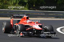 Jules Bianchi (FRA) Marussia F1 Team MR02. 26.07.2013. Formula 1 World Championship, Rd 10, Hungarian Grand Prix, Budapest, Hungary, Practice Day