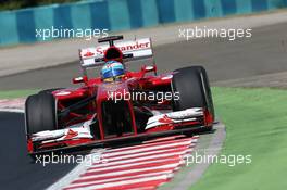 Fernando Alonso (ESP) Ferrari F138. 26.07.2013. Formula 1 World Championship, Rd 10, Hungarian Grand Prix, Budapest, Hungary, Practice Day