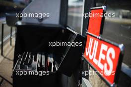 Pit stop board for Jules Bianchi (FRA) Marussia F1 Team. 26.07.2013. Formula 1 World Championship, Rd 10, Hungarian Grand Prix, Budapest, Hungary, Practice Day