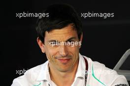 Toto Wolff (GER) Mercedes AMG F1 Shareholder and Executive Director in the FIA Press Conference. 26.07.2013. Formula 1 World Championship, Rd 10, Hungarian Grand Prix, Budapest, Hungary, Practice Day