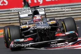 Nico Hulkenberg (GER) Sauber C32. 26.07.2013. Formula 1 World Championship, Rd 10, Hungarian Grand Prix, Budapest, Hungary, Practice Day