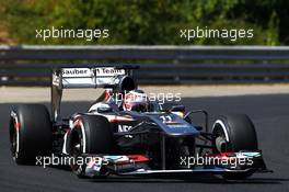 Nico Hulkenberg (GER) Sauber C32. 26.07.2013. Formula 1 World Championship, Rd 10, Hungarian Grand Prix, Budapest, Hungary, Practice Day