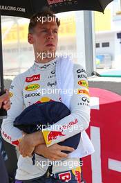 Sebastian Vettel (GER) Red Bull Racing on the grid. 28.07.2013. Formula 1 World Championship, Rd 10, Hungarian Grand Prix, Budapest, Hungary, Race Day