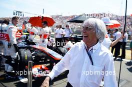 Bernie Ecclestone (GBR) CEO Formula One Group (FOM) on the grid. 28.07.2013. Formula 1 World Championship, Rd 10, Hungarian Grand Prix, Budapest, Hungary, Race Day