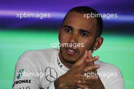 Race winner Lewis Hamilton (GBR) Mercedes AMG F1 in the FIA Press Conference. 28.07.2013. Formula 1 World Championship, Rd 10, Hungarian Grand Prix, Budapest, Hungary, Race Day