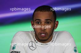 Race winner Lewis Hamilton (GBR) Mercedes AMG F1 in the FIA Press Conference. 28.07.2013. Formula 1 World Championship, Rd 10, Hungarian Grand Prix, Budapest, Hungary, Race Day