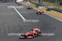 Fernando Alonso (ESP) Ferrari F138. 28.07.2013. Formula 1 World Championship, Rd 10, Hungarian Grand Prix, Budapest, Hungary, Race Day