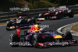 Sebastian Vettel (GER) Red Bull Racing. 28.07.2013. Formula 1 World Championship, Rd 10, Hungarian Grand Prix, Budapest, Hungary, Race Day