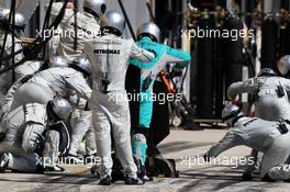 Mercedes AMG F1 await a pit stop. 28.07.2013. Formula 1 World Championship, Rd 10, Hungarian Grand Prix, Budapest, Hungary, Race Day